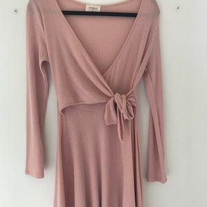 Pink Wrap Dress
